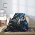thumbnail image 2 of Disketp Ocean Coral Turtle Cozy Flannel Fleece Throw Blanket: Has a velvety texture for All Seasons - Perfect for Women, Men, & Kids"50"x40", 2 of 6
