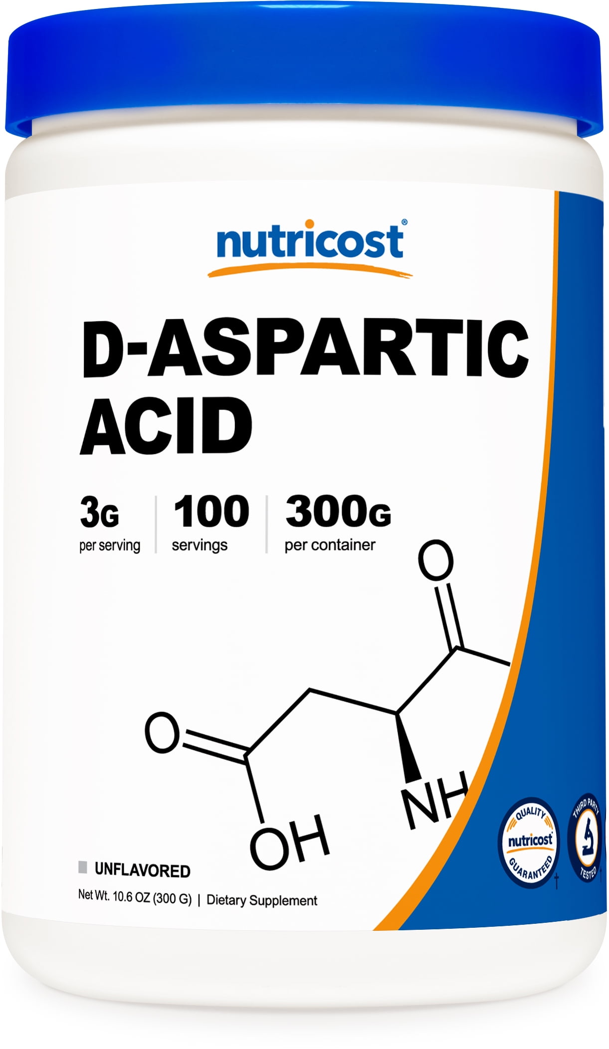 Nutricost D-Aspartic Acid (DAA) Powder 300 Grams - High Quality D Aspartic Acid