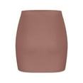 thumbnail image 6 of THDHVS Women's Skirts,Skirts for Women Trendy,Women's Summer Sexy Fashion Solid Color Elastic Waist Short Skirt Brown S, 6 of 6