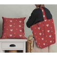 thumbnail image 5 of Soimoi Orange Poly Georgette Fabric Heart & Dots Printed Fabric 1 Yard 52 Inch Wide, 5 of 5