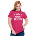 thumbnail image 3 of Brunch Before Burpees Funny Workout Women's Plus Size Graphic Tee Brisco Brands 5X, 3 of 5