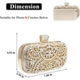 thumbnail image 2 of Womens Sparkly Rhinestone Crystal Clutch Bag Glitter Sequin Bridal Purse Evening Handbag for Wedding Party Prom, 2 of 8