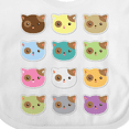 thumbnail image 4 of Inktastic Funny Cat Lover Kitty Kitten Boys or Girls Baby Bib, 4 of 4