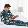 thumbnail image 6 of Lsque Different Cats Christmas Pattern Long Sleeve Pajama Set for Men - Soft 2-Piece Sleepwear and Loungewear Set with Pockets, Comfy Nightwear-XX-Large, 6 of 7