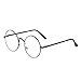 thumbnail image 3 of LOVEF Large Oversized Metal Frame Clear Lens Round Circle Vintage Eye Glasses 5.4 * 2inch (Gray), 3 of 4