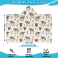 thumbnail image 2 of White Buffalo Pattern Hooded Bath Towel，60"x35" for Ages 3 To 12 Kids, Quick Dry Lightweight Soft Microfiber Hood Beach Towel Cover Up for Kids, 2 of 7