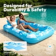 thumbnail image 3 of SLOOSH Inflatable Tanning Pool Lounger Float, 85" x 57" Extra Large Suntan Sun Tan tub for Adults, Tanning chair, Bed Blow up, Raft Lounge Floatie, XL-Blue, 3 of 10