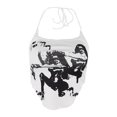 thumbnail image 1 of VISgogo - Chaleco para mujer con estampado sin mangas, diseño halter, dobladillo triangular irregular, tops cortos de verano VISgogo moda, 1 of 2