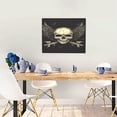 thumbnail image 5 of Gukieu Gothic Winged Skull Print Canvas Decorative Hanging Painting, Waterproof Art Wall Decoration with Frame, Suitable for Living Room, Bedroom, 5 of 6