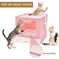 thumbnail image 2 of Inodoro para Gatos, Bandeja de Arena para Gatos con Tapa Ranurada y Pala, Facilitar la Limpieza, Rosado - 51x41x38cm esquí esquí Gafas de esquí, 2 of 5