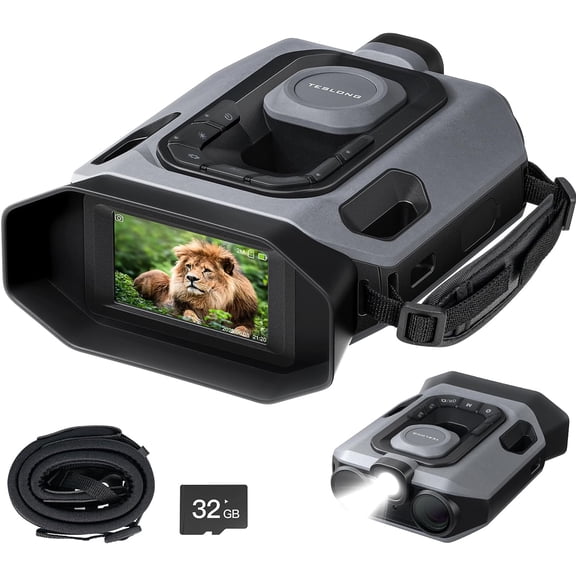 Night Vision Goggles for , Night Vision Binoculars Starlight Full Color, Goggles w/ 3'' Screen, 10X Digital Zoom, 492FT Range, 5000mAh NVG