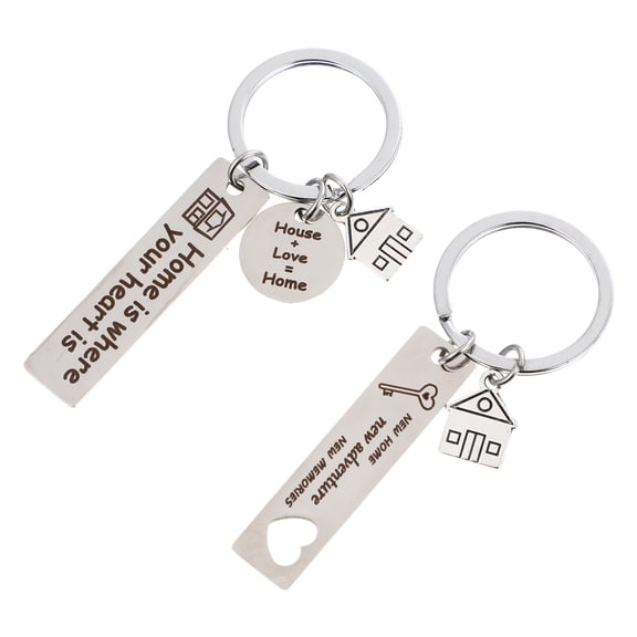 KALLORY  2 Pcs Key Chain Housewarming Gifts First-time Homeowners