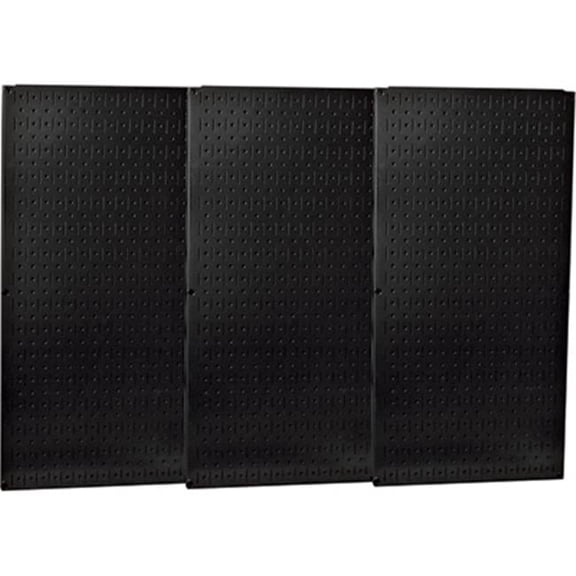 Industrial Metal Pegboard - Black - Three 16 x 32 in. Panels - Model No. 35-P-35-P-3248BK