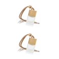 thumbnail image 3 of Transemion Car Hanging Perfume Pendent Air Freshener Essential Oils 8ml Decorations Clear Empty Bottle Glass Diffuser Interior 2.5x5cm 2Set, 3 of 6