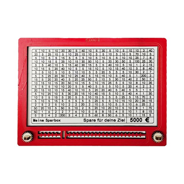 Yousi 1 Set of Money-Saving Box, Wooden Savings Box Challenge Box Retro Savings Box with Counter Savings Target Children'S Savings Box Countdown (1000/2000/3000/5000/10000 Eur)