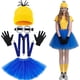 thumbnail image 1 of Juego de 5 piezas de disfraces de Halloween para mujeres adultas y niñas, gorro amarillo, tutú, anteojos, tirantes – Conjunto de disfraces para fiesta de cosplay, 1 of 3