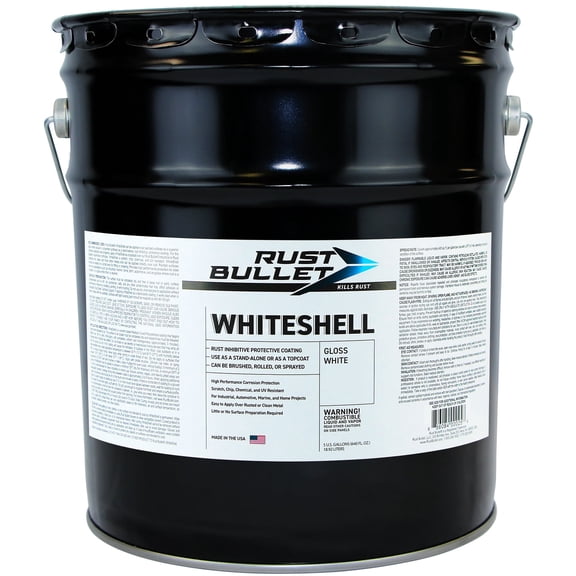 Rust Bullet - WhiteShell Rust Preventative and Protective Coating - 5 Gallon Pail