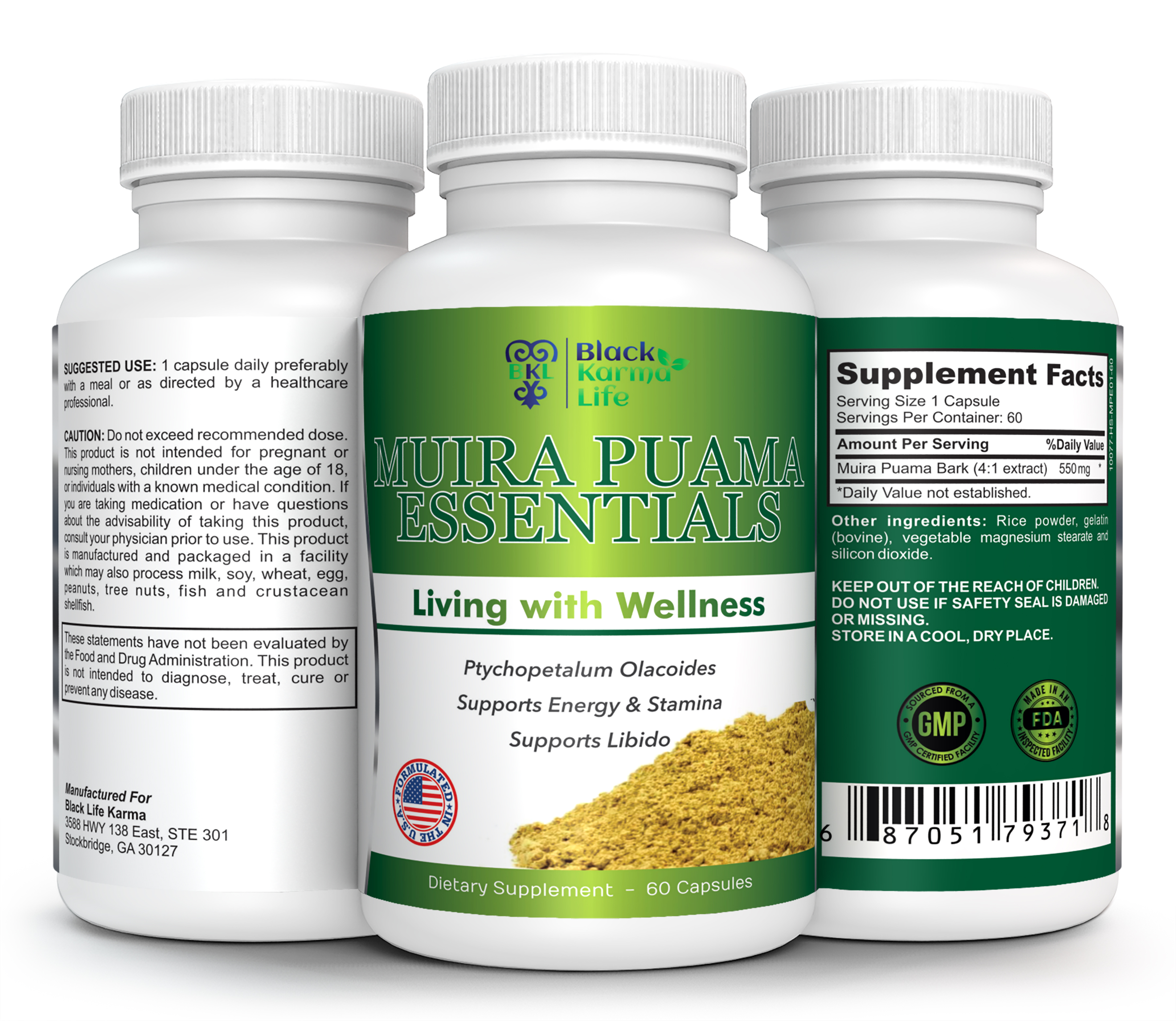 Black Karma Life Muira Puama Essentials 500 mg (60 capsules