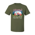 thumbnail image 3 of Happy Glamper | Fancy Camping Camper Van Caravan | Nature Lover Men's T-Shirt, Military Green, S, 3 of 5