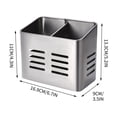 thumbnail image 3 of Eolstice Stainless Steel Cutlery Caddy, Chopsticks Drainer & Storage Basket, Tableware Organizer For Kitchen Countertop, Silver Finish, 3 of 7