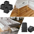 thumbnail image 4 of 4 elevadores de muebles de 3 pulgadas, ajustables, para silla, sofá, patas resistentes, elevadores de cama, color negro, 4 of 5