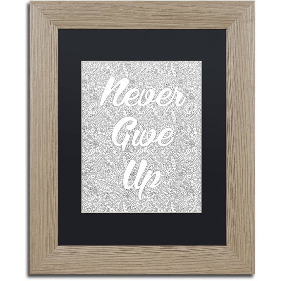 Trademark Fine Art "Inspirational Quotes 17" Canvas Art by Hello Angel, Black Matte, Birch Frame