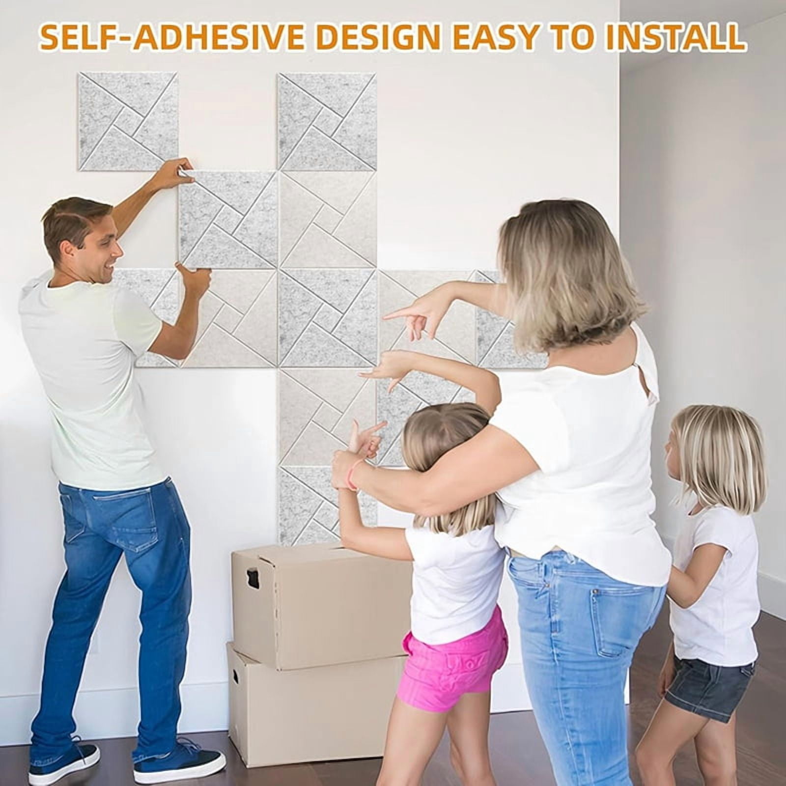 12Pcs Acoustic Panels, 12x12x0.4In Sound Proof Foam Panels, Black