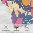 thumbnail image 5 of Yayeee 100% Cotton Hand Towels for Bathroom 16" x 28" Soft Absorbent Kitchen Towel, Colorful Painted Flowers Pattern, 5 of 7