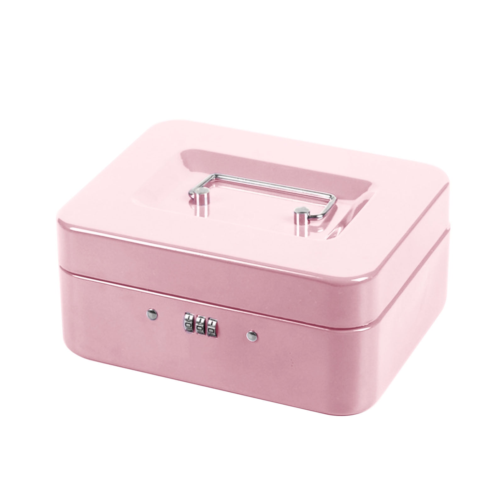 Cash Box with Money Tray Combination Lock Metal Money Box with Cash