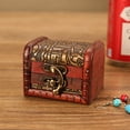 thumbnail image 3 of VerPetridure Jewelry Box Vintage Wood Handmade Box With Mini Metal Lock For Storing Jewelry Treasure Pearl, 3 of 5