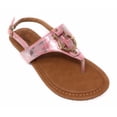 thumbnail image 4 of Victoria K Women's Gold Buckle Metallic Sandals, 4 of 4