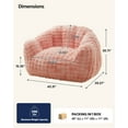 thumbnail image 5 of KINGYES Giant Bean Bag Chair, Oversized 3.6 FT Beanbag Chair, No Assembly Lazy Sofa Chair with Premium Memory Foam Filler and Chair Cover for Living Room, Bedroom, Dorm, 5 of 6