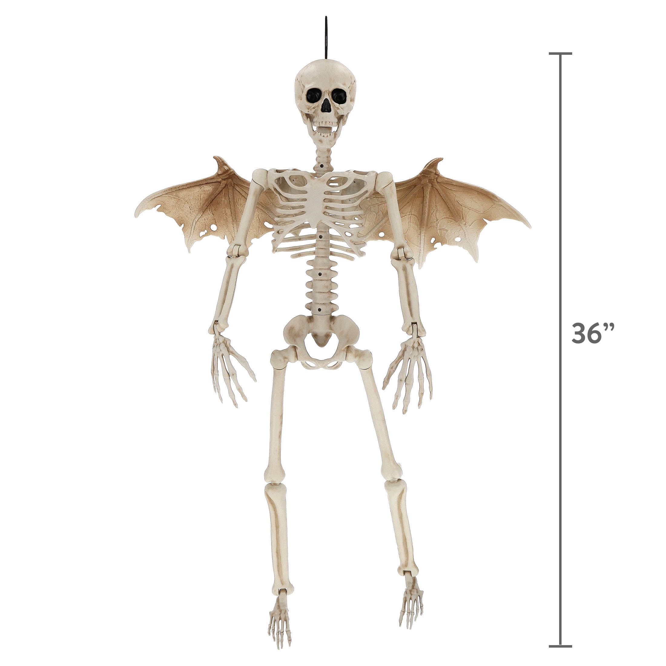 Faux Posable Winged Skeleton, 36", Halloween by Way To Celebrate