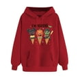 thumbnail image 3 of Craaazy Hoodies For Women Long Sleeve Hooded Sweatshirt Halloween Running Hooded Drawstring Tops With Pockets Gifts For Women, 3 of 5