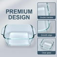 thumbnail image 4 of Small Casserole Dish, 5 Inch Glass Square Baking Dish Individual Portion Baking Pan for Oven Microwave Air Fryer Square Egg, Clear Prep Bowls with Handle, 4 of 7