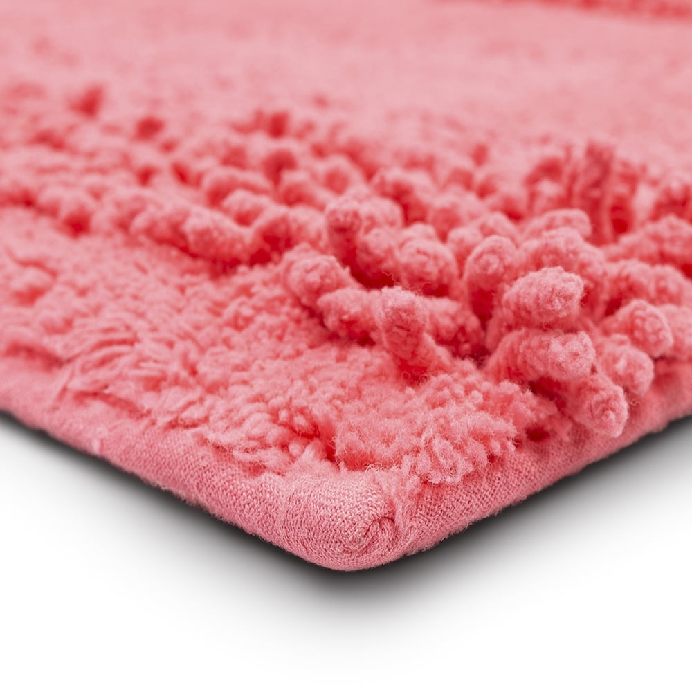 Mohawk Home Composition Cotton Bath Mat, Fiesta Hot Pink, 1' 5" x 2'