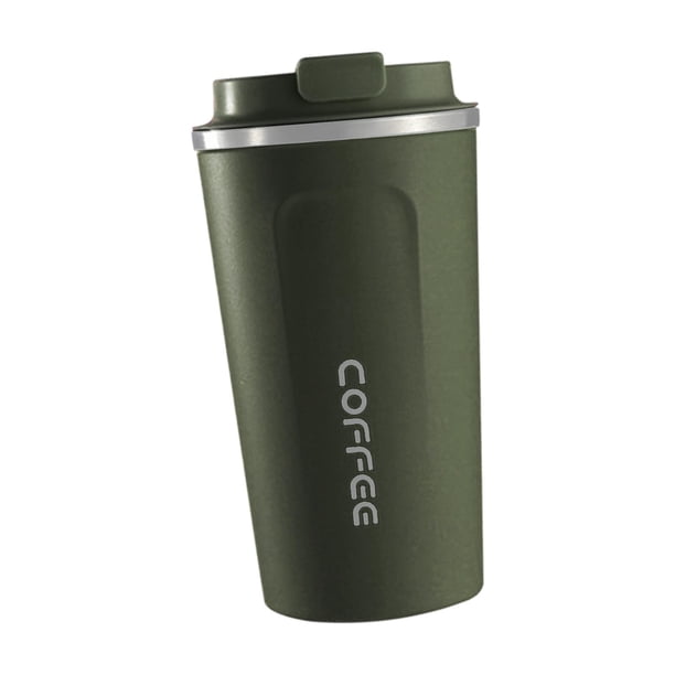 Taza de café con aislamiento portátil, taza de café térmica al vacío, bebida de acero inoxidable Verde 380ml Macarena taza de café