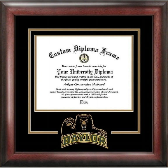 University Frames Baylor University Bears 14w x 11h Spirit Diploma Frame