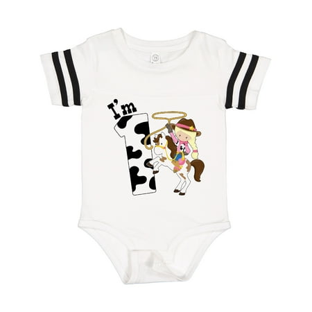 

Inktastic I m One-cowgirl Riding Horse Birthday Gift Baby Girl Bodysuit