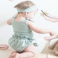 thumbnail image 4 of Ensemble pour Bébé Fille : Camisole Sans Manches à Nouer, Bloomer et Bandeau, 4 of 6