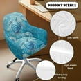 thumbnail image 5 of Whosucclay Turtle Seashell Conch Print Swivel Armchair Accent Dining Chair Cover for Office, Easy to Clean Curved Back Chair Slipcover with Arms Washable Swivel Armchair Cover Protector, 5 of 7