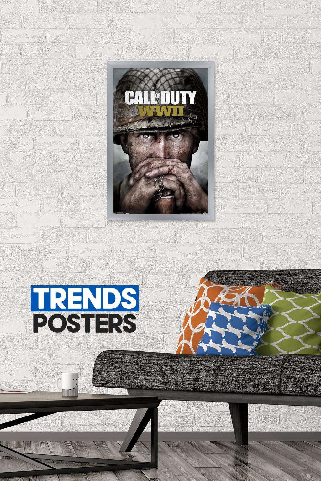 Call of Duty: WWII - Key Art Wall Poster, 14.725" x 22.375", Framed