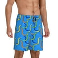 thumbnail image 2 of Kdxio Colorful Snake Print Mens Sleep Shorts Bottoms Soft Comfy Pajama Wear Pants with Drawstring Pockets, 2 of 7