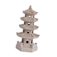 thumbnail image 4 of QSTDGVPW Chinese Style Pagoda Resin Lantern Garden Sculpture Solar Powered Outdoor Statue Light Gray, 4 of 9