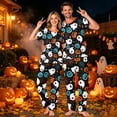 thumbnail image 6 of Family Matching Halloween Pajamas Set - 2 Piece Pumpkin Ghost Print Short Sleeve Top & Pants Sleepwear, Matching Halloween Nightclothes for Family for 2XL Pjs, 6 of 8