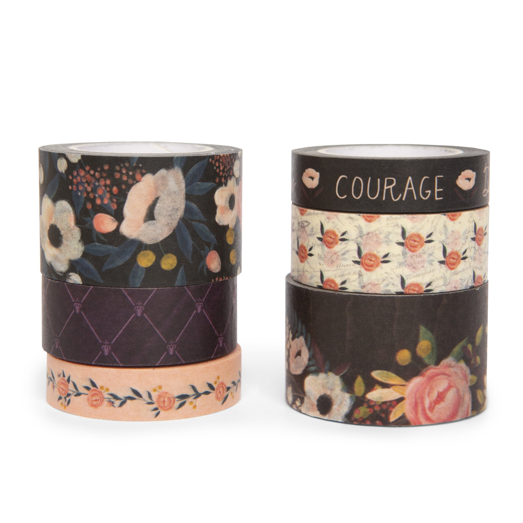 Recollections Fantasy Floral Crafting Washi Tape Set, 12 Packs: 6 ct. (72 total)