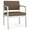 Castillo Quarry, variant on Lesro Lenox Steel Polyurethane Oversize Waiting Room Guest Chair in Silver/Castillo Metal