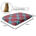 thumbnail image 2 of Vintage Pet Bed, Geometric Circles Dots Triangles Pointy Floral Inspired Print, Chew Resistant Pad for Dogs and Cats Cushion with Removable Cover, 24" x 39", Dark Seafoam Magenta, by Ambesonne, 2 of 4
