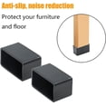 thumbnail image 3 of HSHDLDF Suiwotin 12PCS PVC Rectangle Rubber Chair Leg Tips Caps, 40mm x 20mm Table Foot Caps Black Furniture Foot Table Chair Leg End Cap, Anti-Slip Chair Leg Floor Protectors, Black, 3 of 7