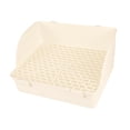 thumbnail image 4 of Flynix Rabbit Litter Box Easy to Clean Potty Tray for Dwarf Rabbit Galesaur Ferrets Beige, 4 of 10